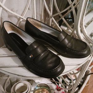 Tommy Hilfiger Black Loafers size 7.4 or 8